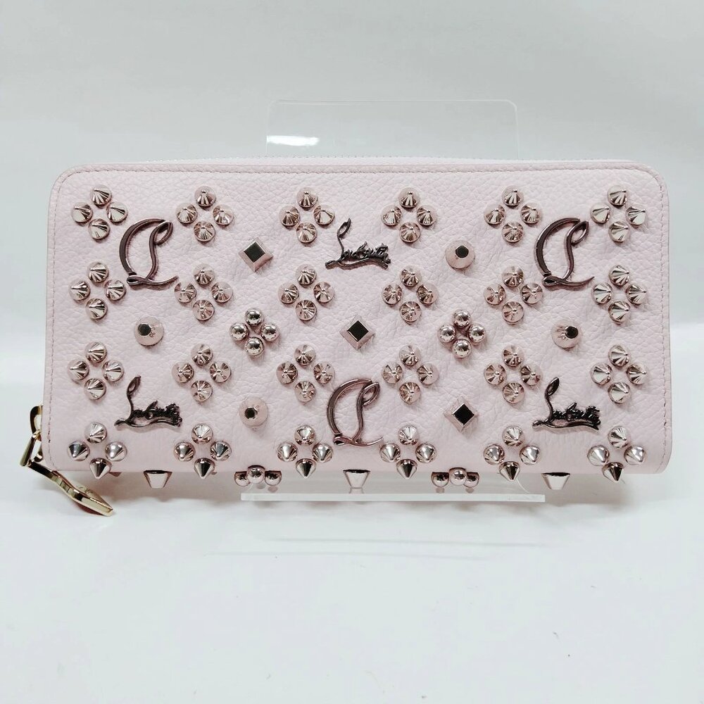 Christian Louboutin Long Wallet Pink Leather 400-081825